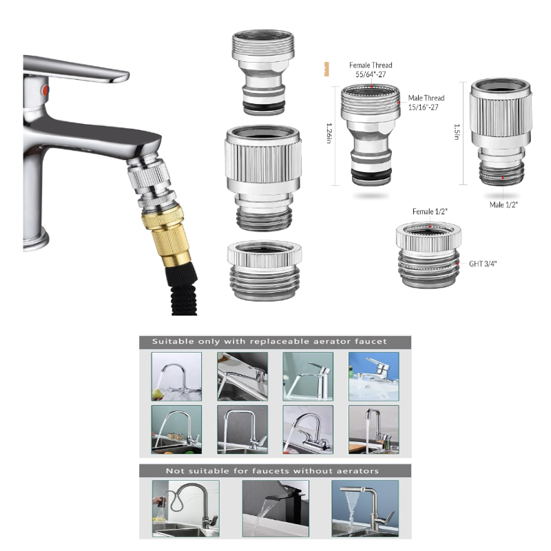 Smart Garden Tap - Sink Faucet Quick Connector, Faucet Adapter