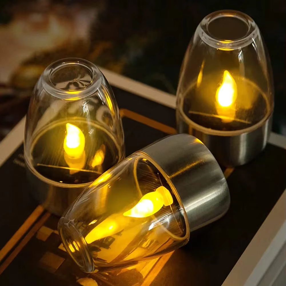 Smart Garden Lighting System - LED Stainless Steel Solar Candle Lights
