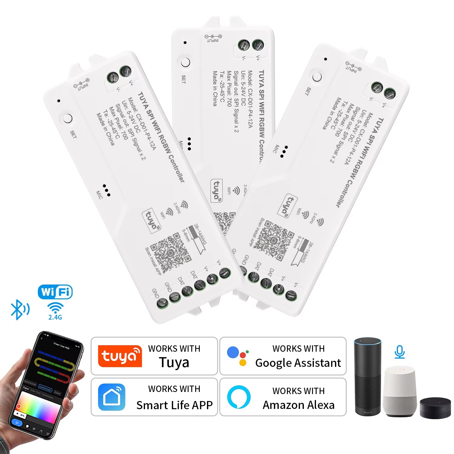 Smart Garden Light Controller - Tuya Wifi LED SPI RGBIC RGBWIC