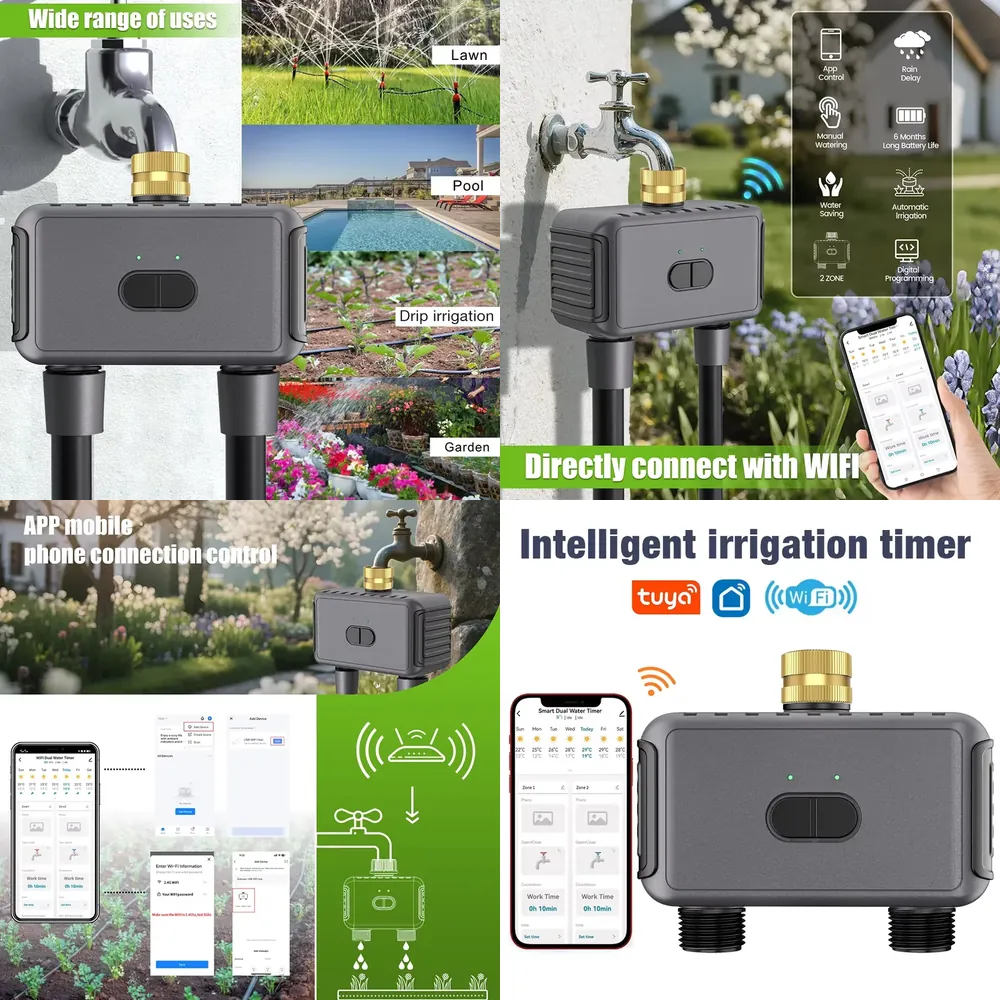 Smart Garden Irrigation - WAP01 WiFi APP Control Dual Hose
