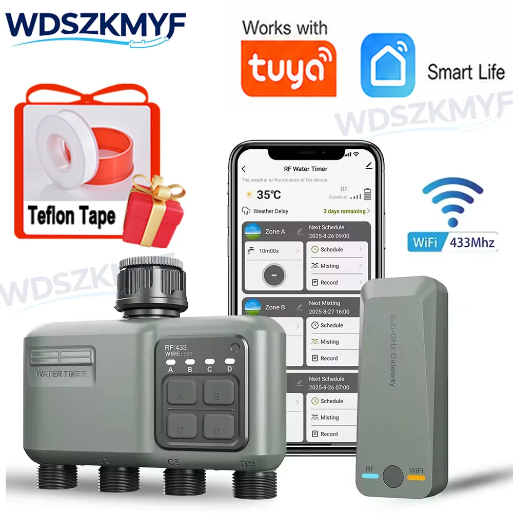 Smart Garden Valve - WiFi RF433 Smart Garden Sprinkler Water