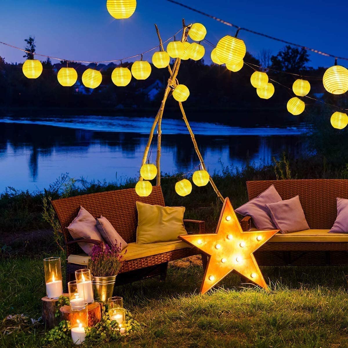 Waterproof Lantern Solar Strin - Smart Garden Lighting System ulasan dan harga