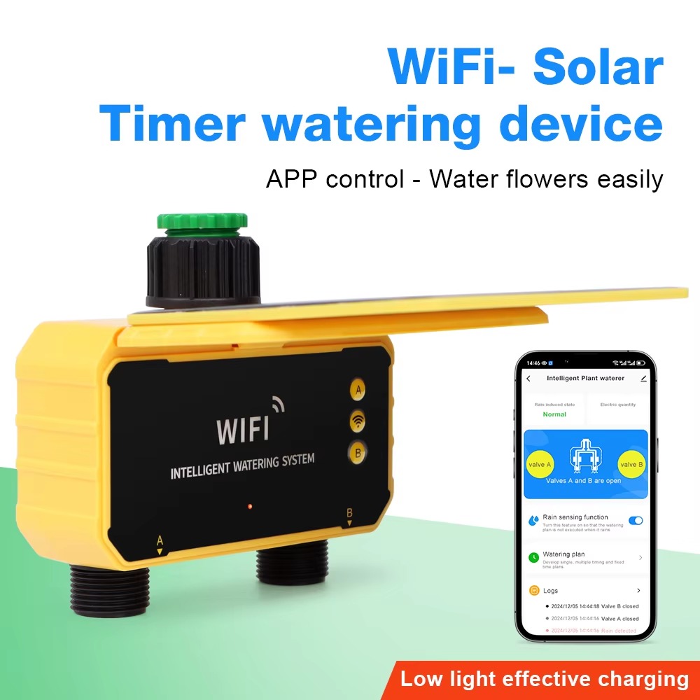 1/2 Outlets WIFI Solar Irrigat - Smart Garden Tap Timer ulasan dan harga
