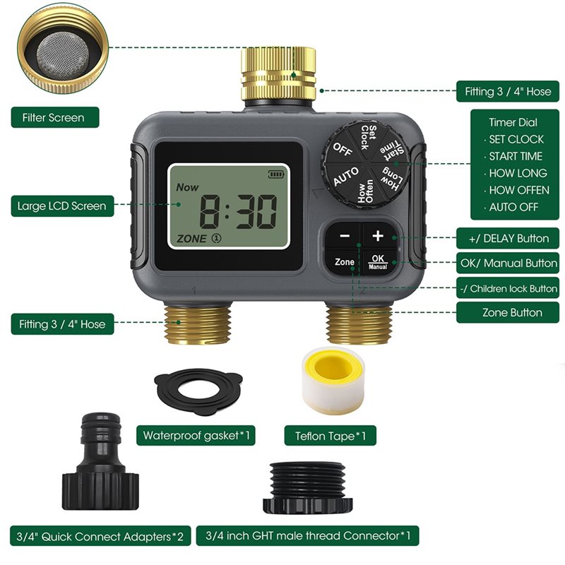 AY14 -Dual Outlets Automatic I - Smart Garden Valve ulasan dan harga
