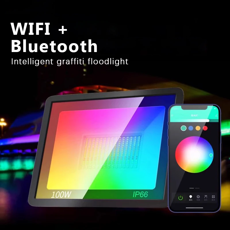 RGB TUYA Floodlight Smart APP  - Smart Garden Drawing ulasan dan harga