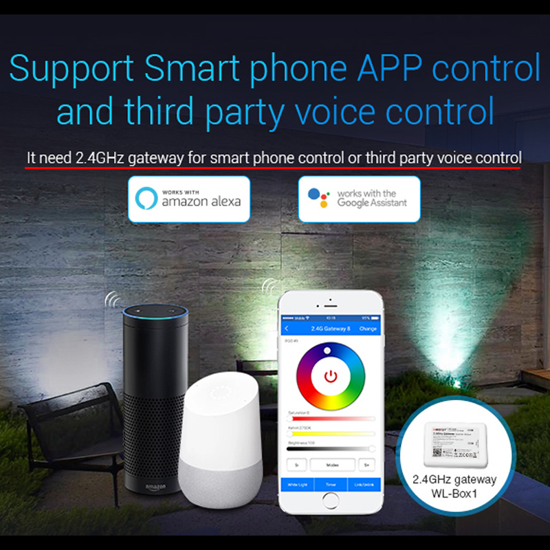 2100LM 25W RGB CCT Smart Outdo - Smart Garden Light Controller ulasan dan harga