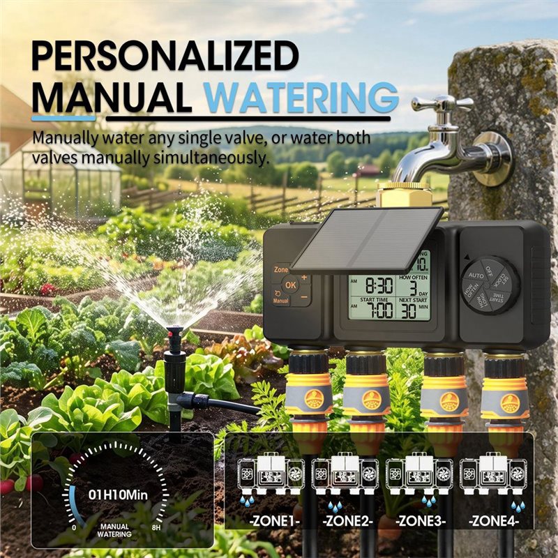 ABYN-Solar Irrigation Timer Au - Smart Garden Tap Timer ulasan dan harga