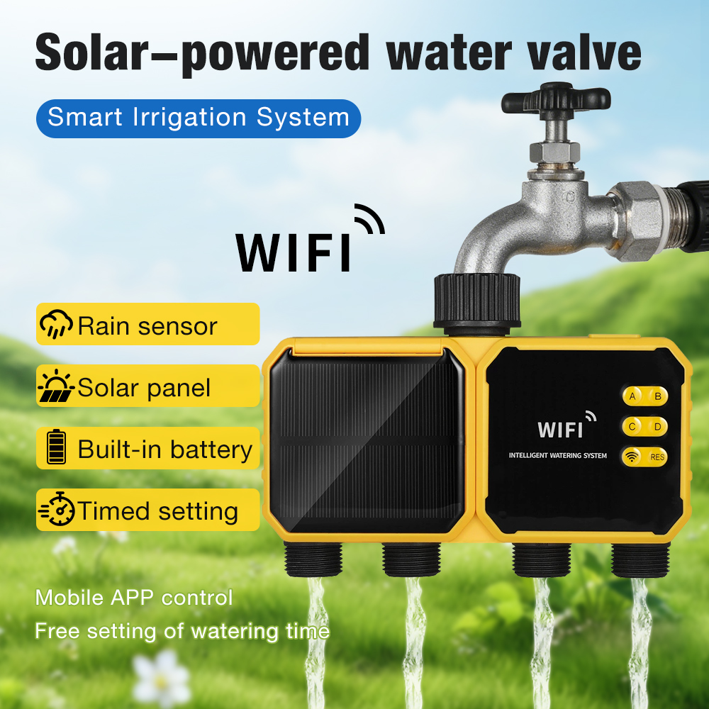 WiFi Solar Water Timer 1/2/4 O - Smart Garden Tap ulasan dan harga