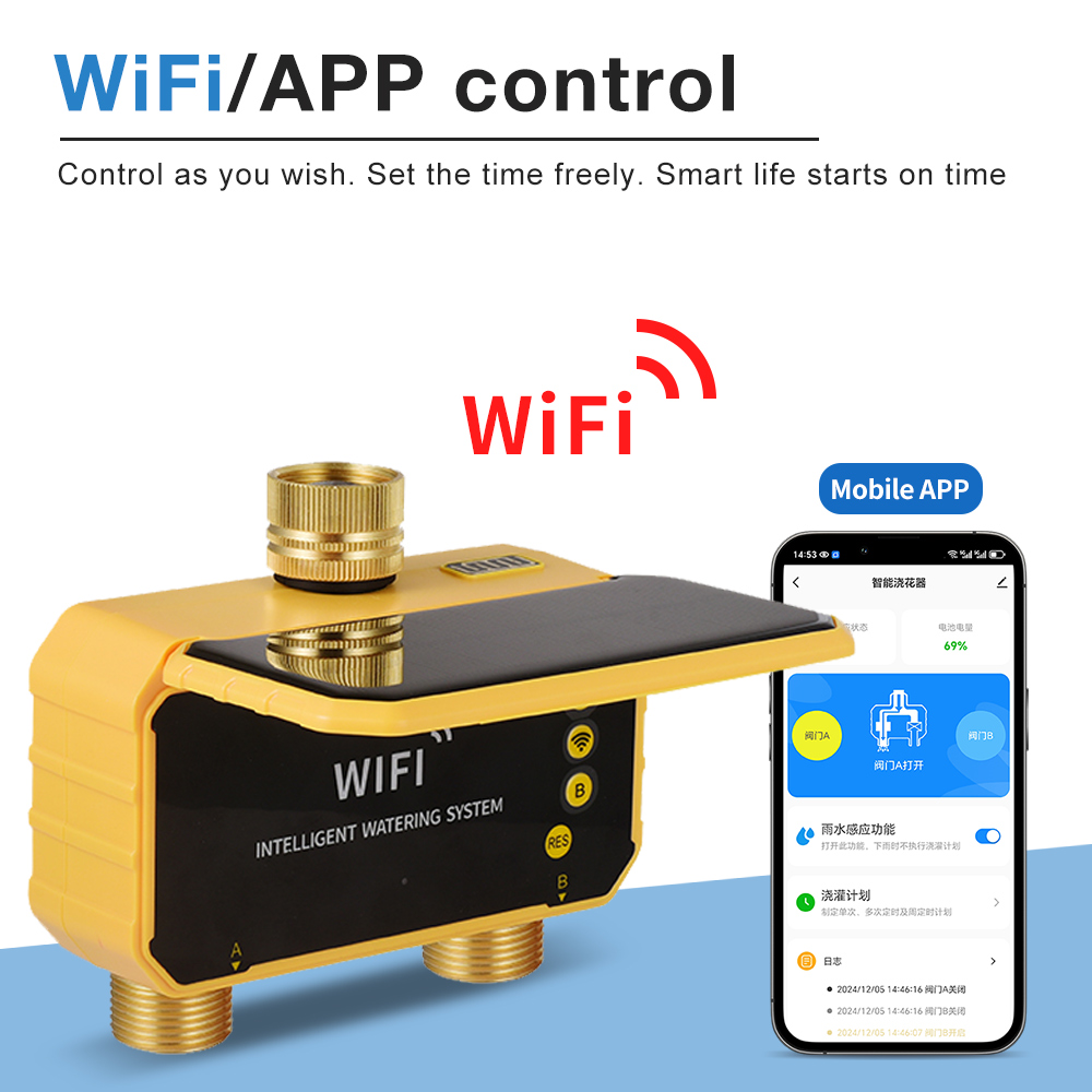 WiFi Solar Water Timer 1/2/4 O - Smart Garden Tap ulasan dan harga