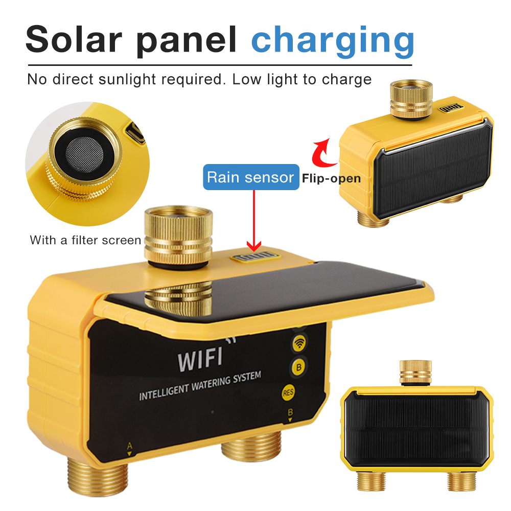 WiFi Solar Water Timer 1/2/4 O - Smart Garden Tap ulasan dan harga