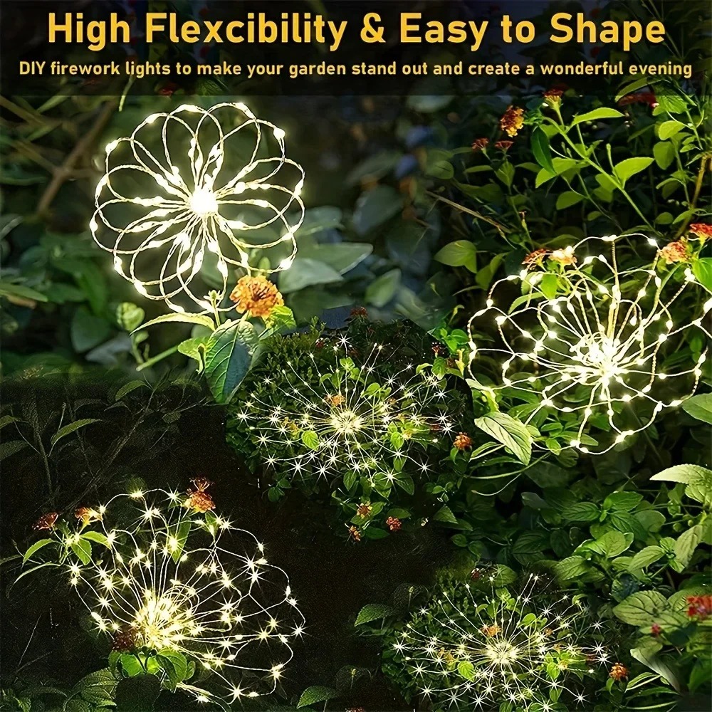 Solar LED Firework Fairy Light - Smart Garden Lighting System ulasan dan harga