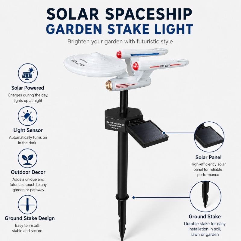Star Trek USS Enterprise Solar - Smart Garden Lighting System ulasan dan harga