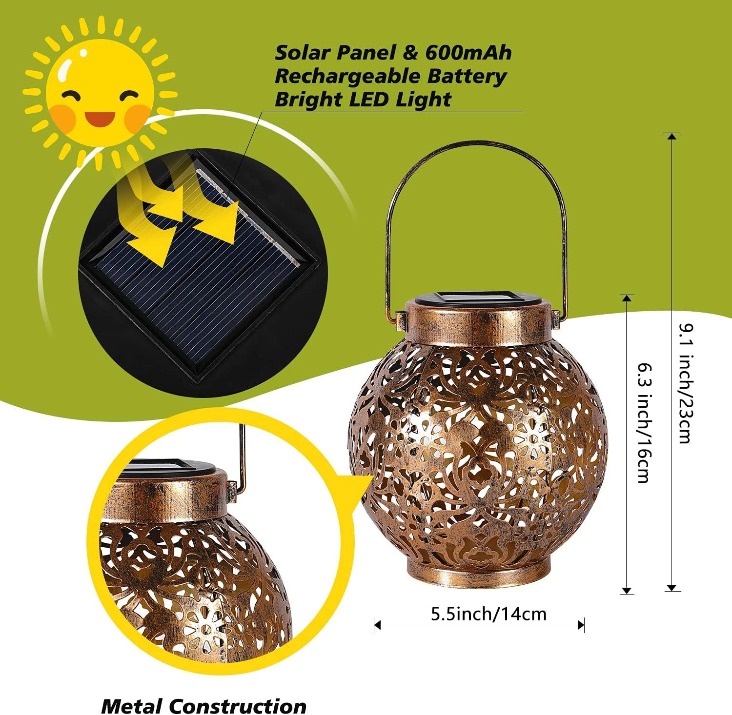 1-6PCS Moroccan Solar Lanterns - Smart Garden Lighting System ulasan dan harga