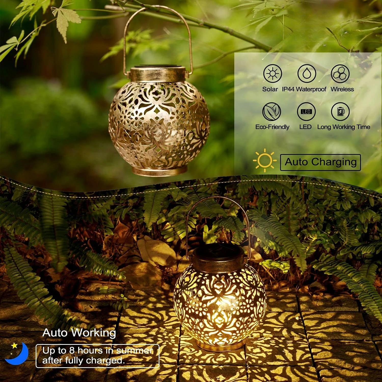 1-6PCS Moroccan Solar Lanterns - Smart Garden Lighting System ulasan dan harga