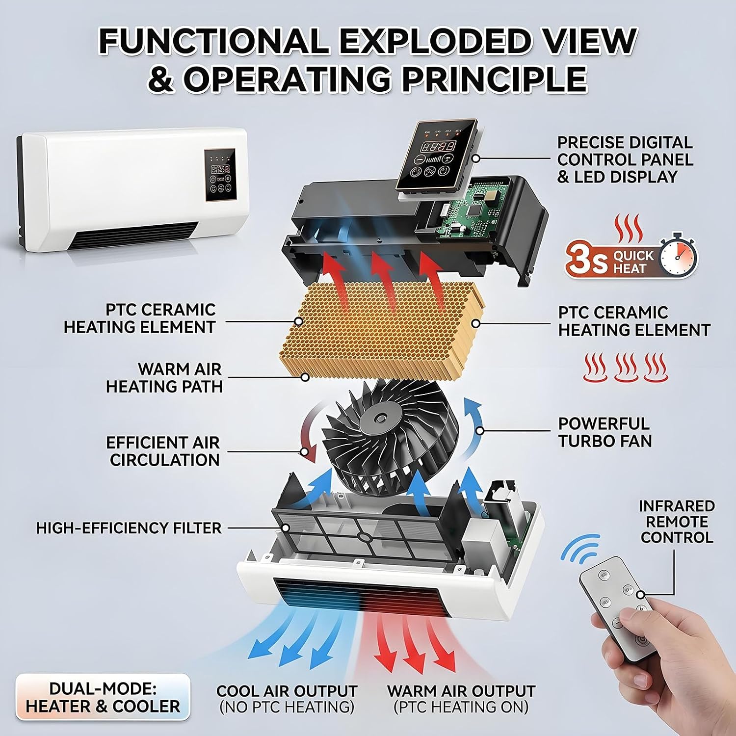 Portable Wall-Mounted Air Cond - Smart Garden Rooms ulasan dan harga