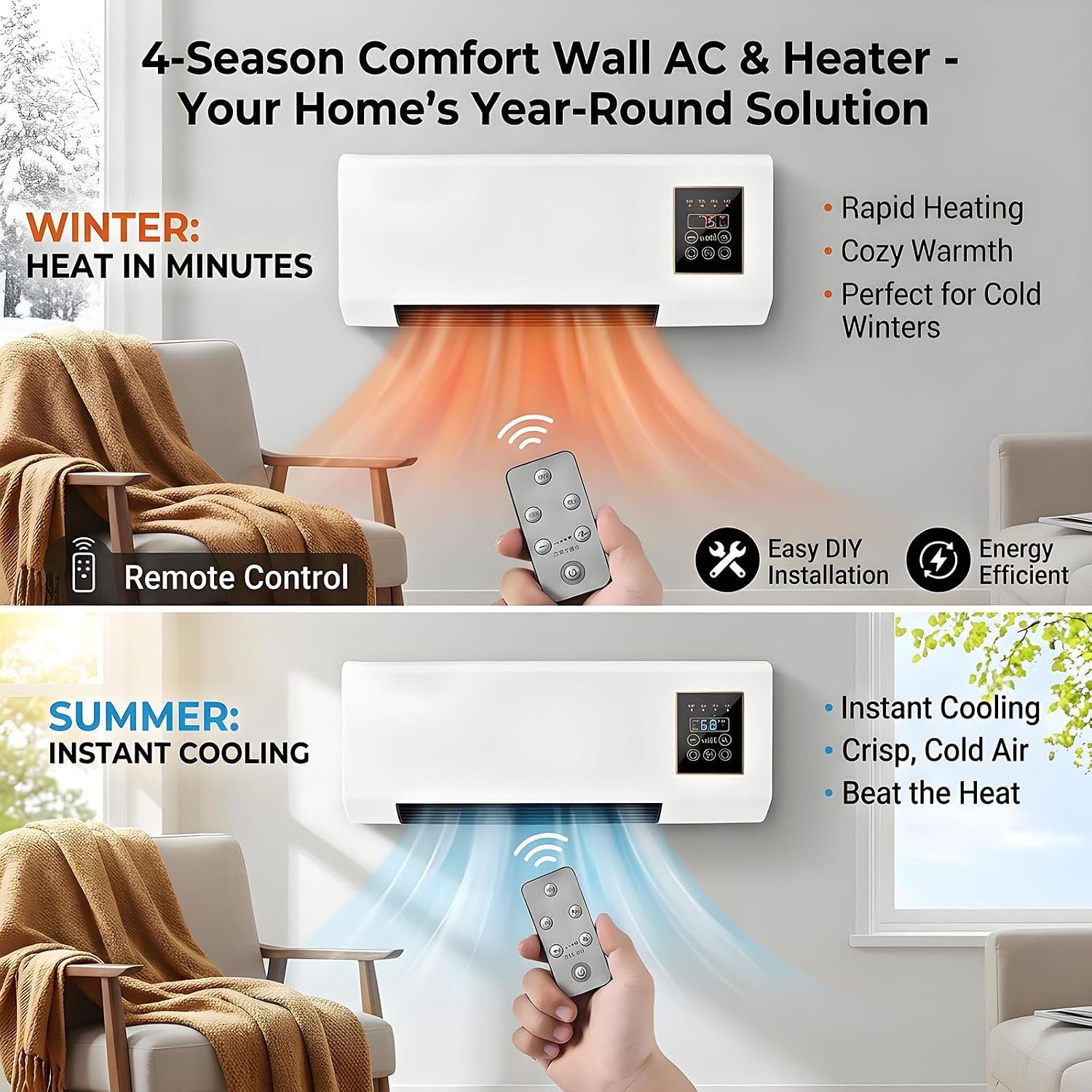 Portable Wall-Mounted Air Cond - Smart Garden Rooms ulasan dan harga