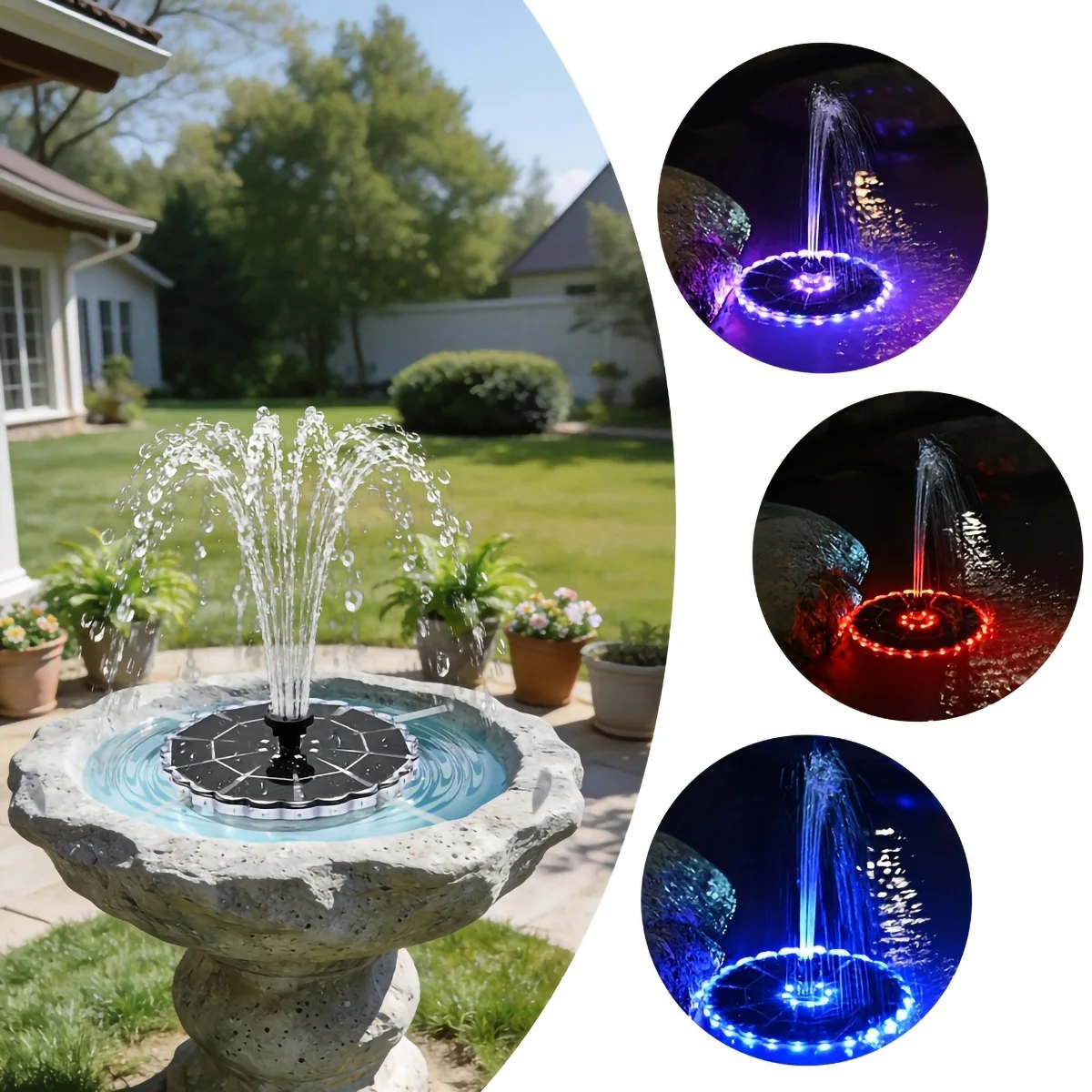 3.5W Outdoor Solar Fountain fo - Smart Garden Lighting System ulasan dan harga