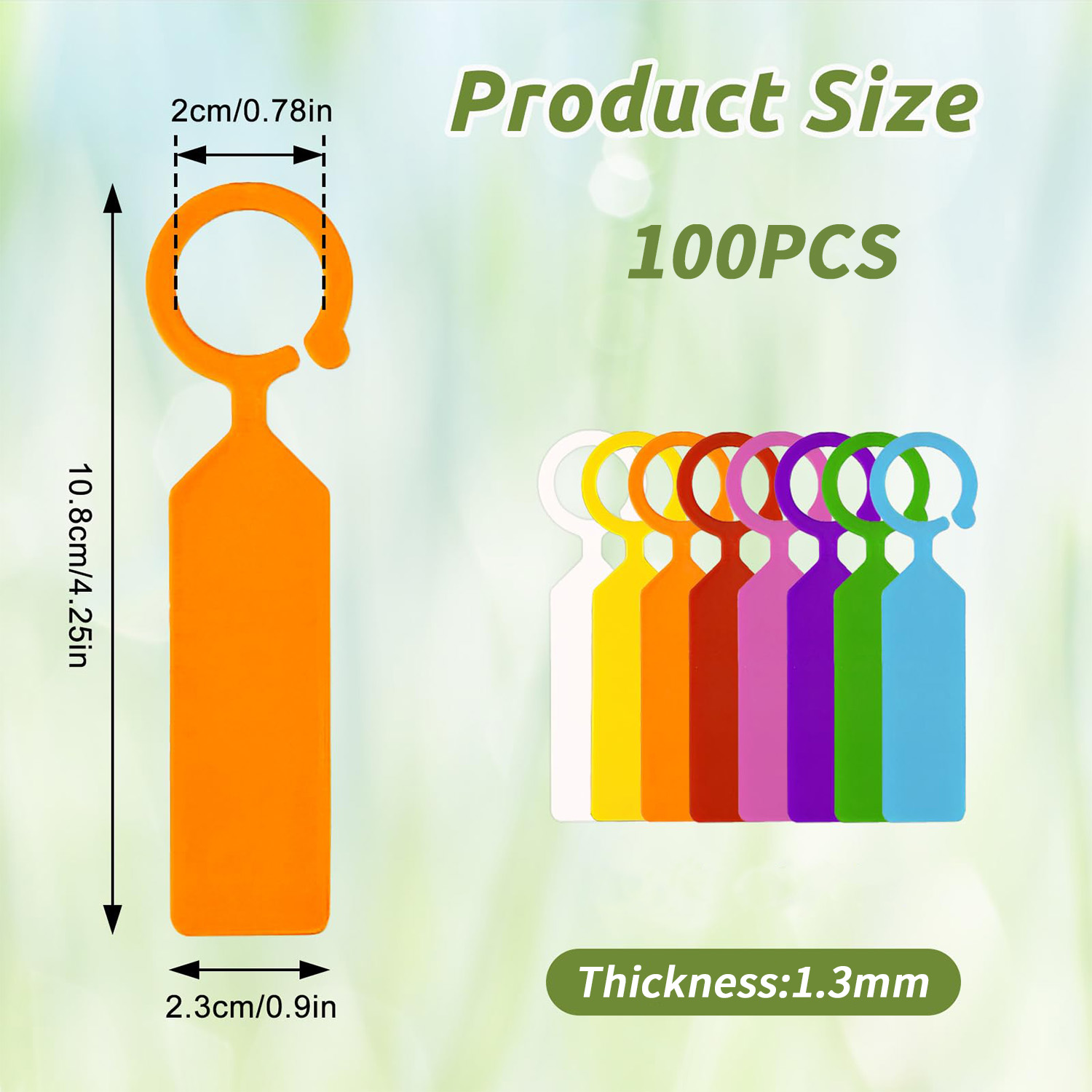 100PCS 10.7x2.3CM Plastic Gard - Garden Journal Planner ulasan dan harga