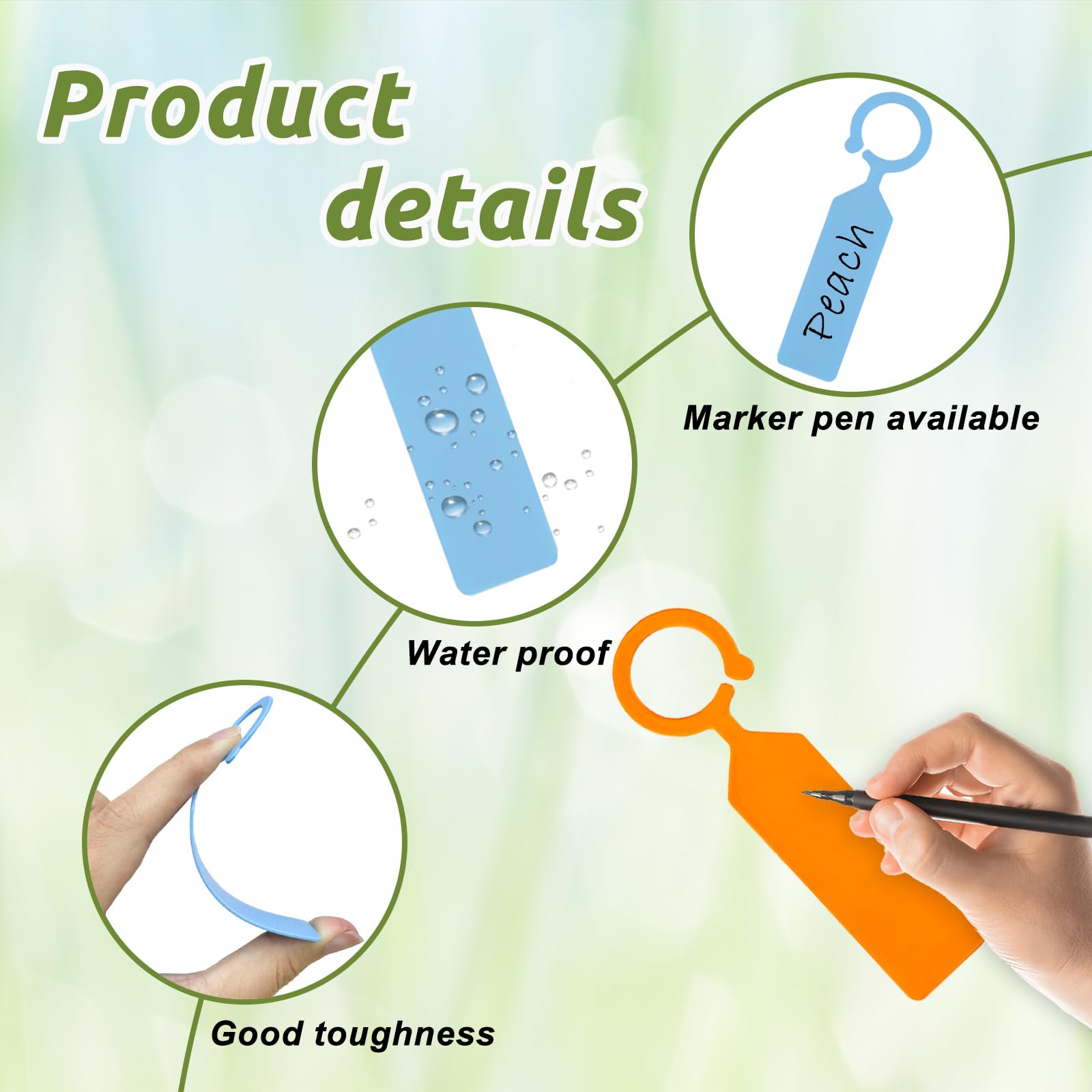 100PCS 10.7x2.3CM Plastic Gard - Garden Journal Planner ulasan dan harga