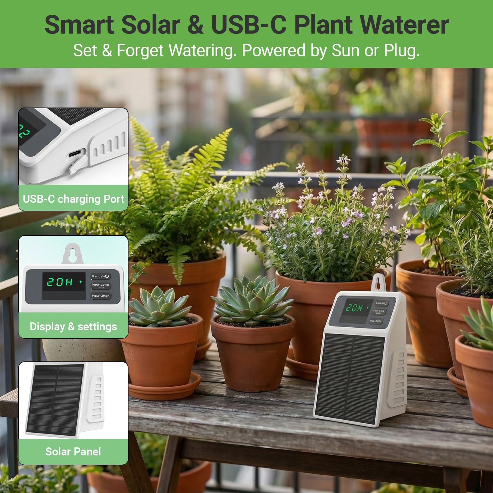 Upgraded Solar Drip Irrigation - Smart Garden Auk ulasan dan harga