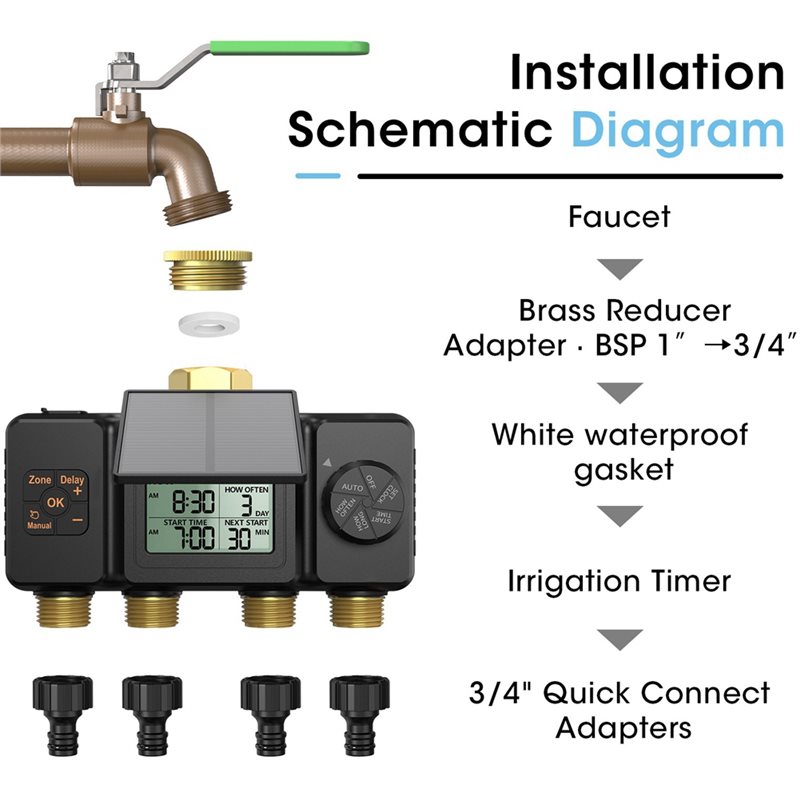 GYTB-Solar Irrigation Timer Au - Smart Garden Tap Timer ulasan dan harga