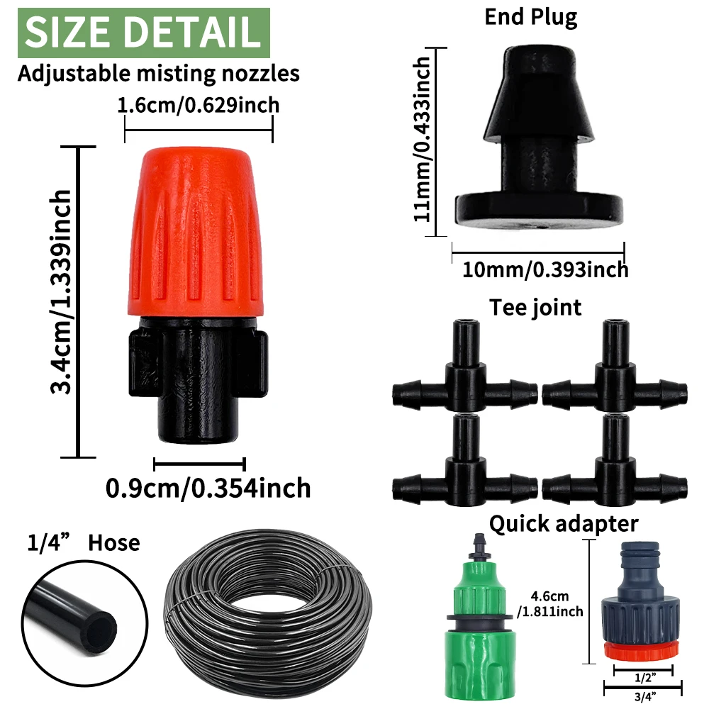 Fog Nozzles Irrigation Kit 5M- - Smart Garden Auk ulasan dan harga