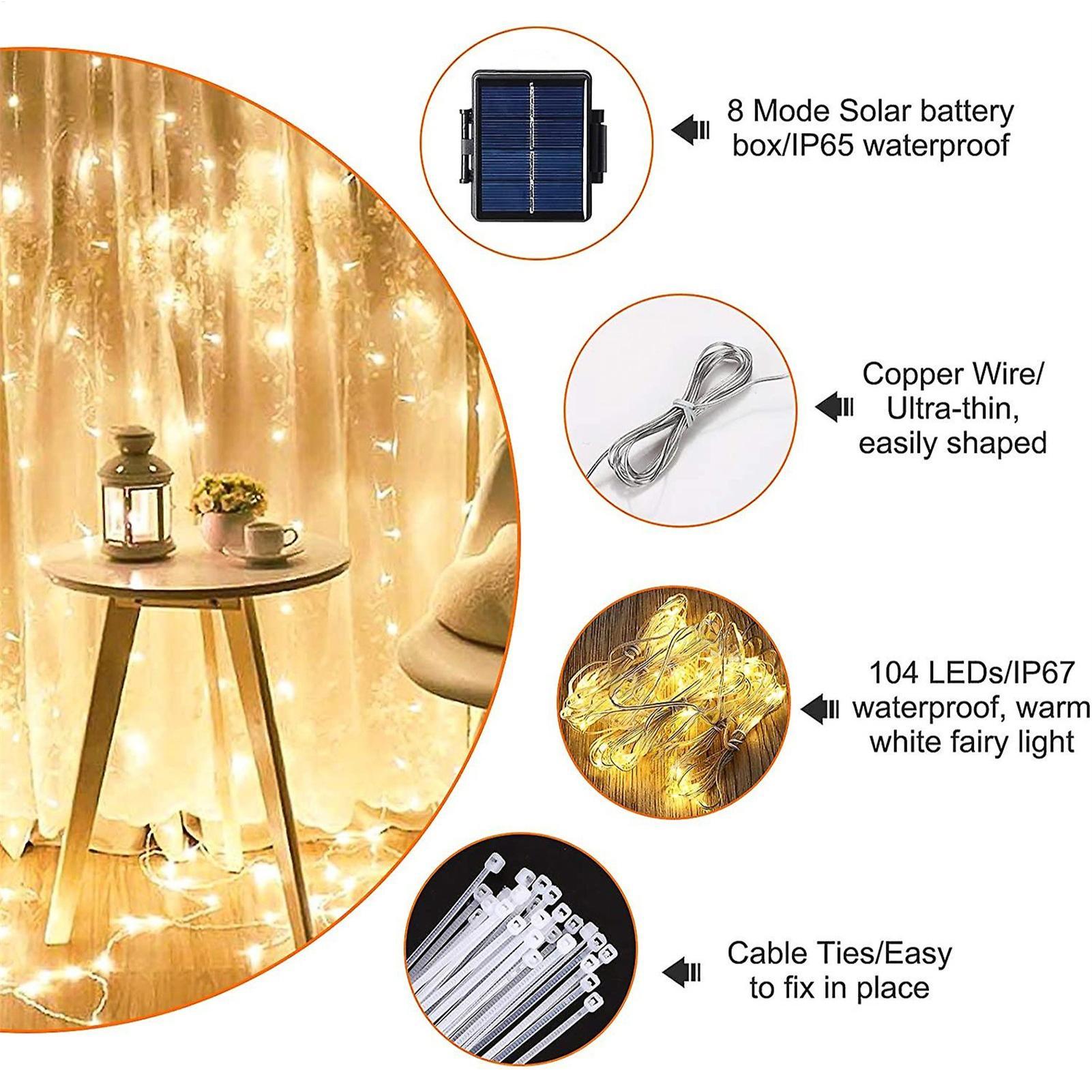 Solar Umbrella String Light 10 - Smart Garden Lighting System ulasan dan harga