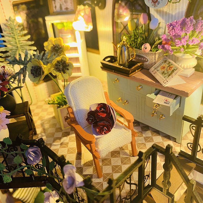 DIY Wooden Doll House Garden M - Smart Garden Lighting System ulasan dan harga