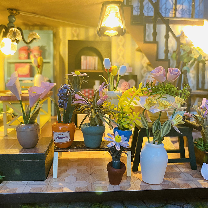 DIY Wooden Doll House Garden M - Smart Garden Lighting System ulasan dan harga