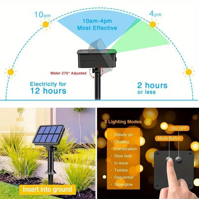 1pcs Solar LED String Lights W - Smart Garden Lighting System ulasan dan harga