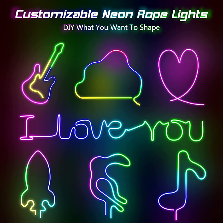 RGBIC LED Neon Strip 12V 96LED - Smart Garden Light Controller ulasan dan harga