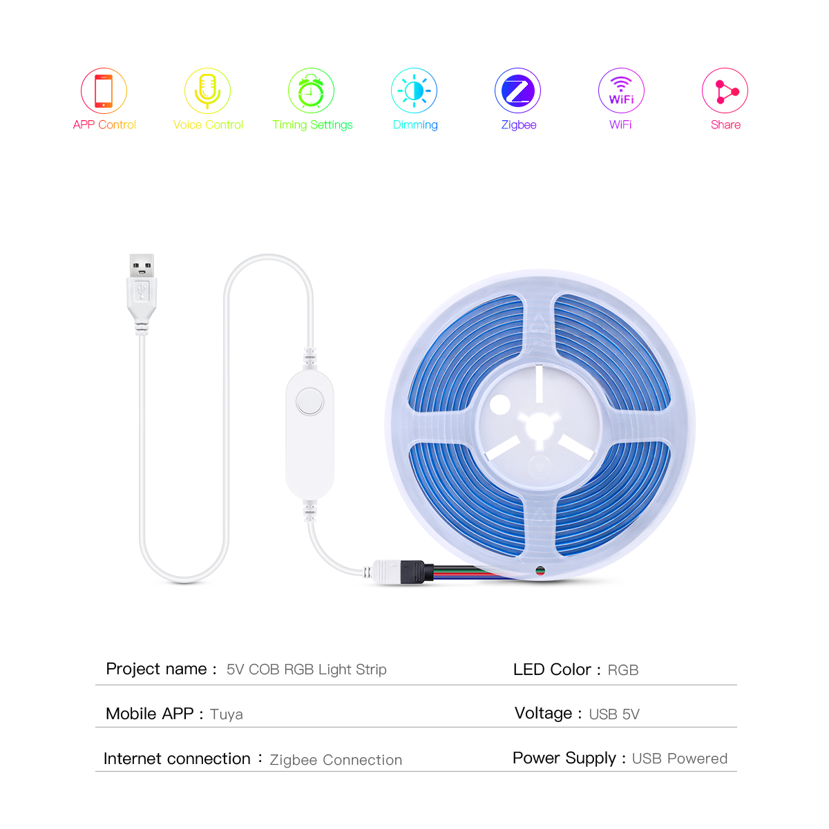 ZigBee LED Strip Smart Tuya CO - Smart Garden Light Controller ulasan dan harga