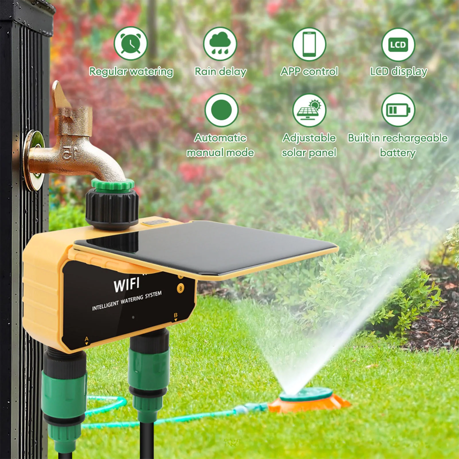 Solar WiFi Smart Irrigation Ti - Smart Garden Irrigation ulasan dan harga