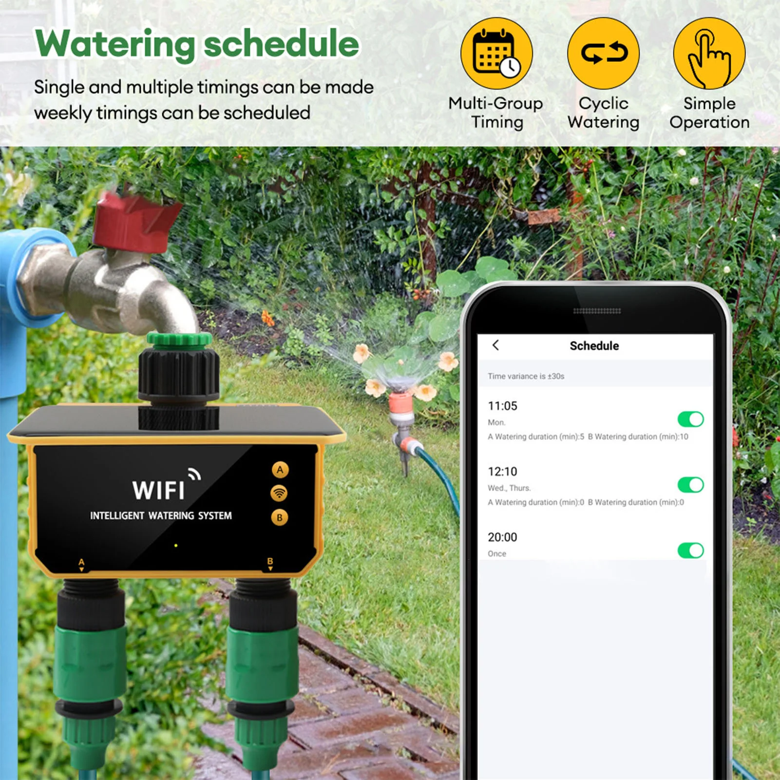 Solar WiFi Smart Irrigation Ti - Smart Garden Irrigation ulasan dan harga