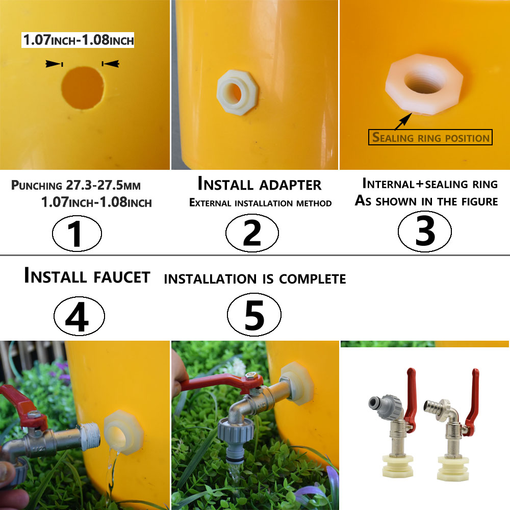 IBC Tank Tap Adapter Nipple S6 - Smart Garden Tap ulasan dan harga