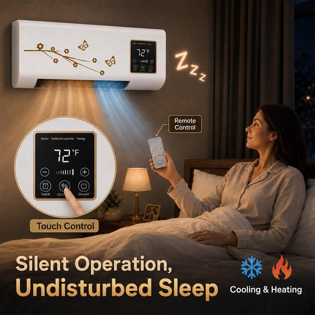 1800W Wall Mounted Air Conditi - Smart Garden Rooms ulasan dan harga