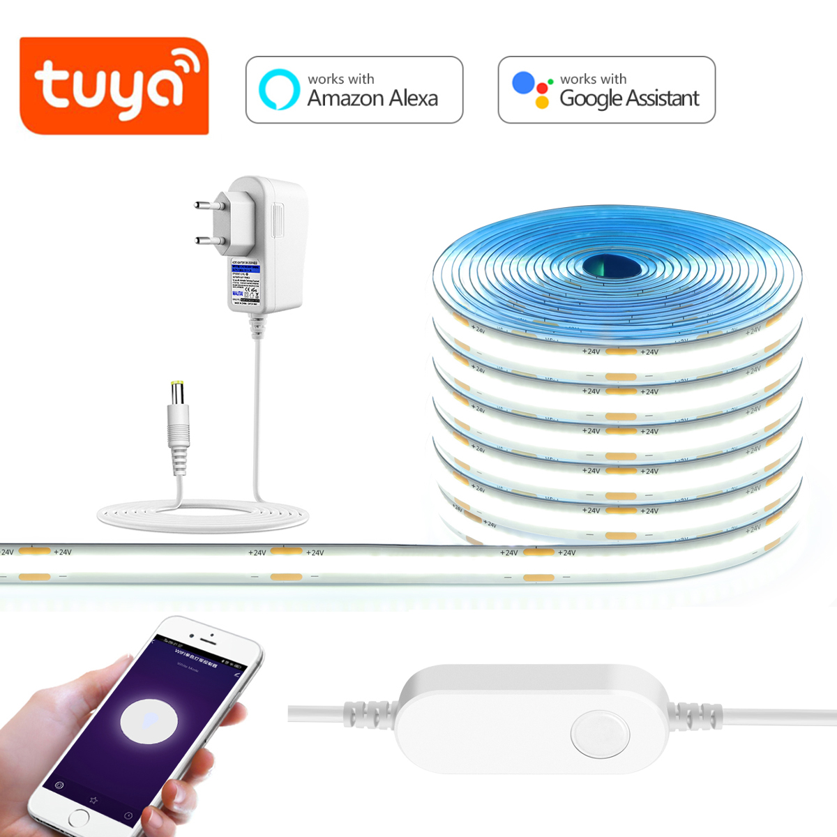 3M 5M 10M 24V COB LED Strip Li - Smart Garden Light Controller ulasan dan harga