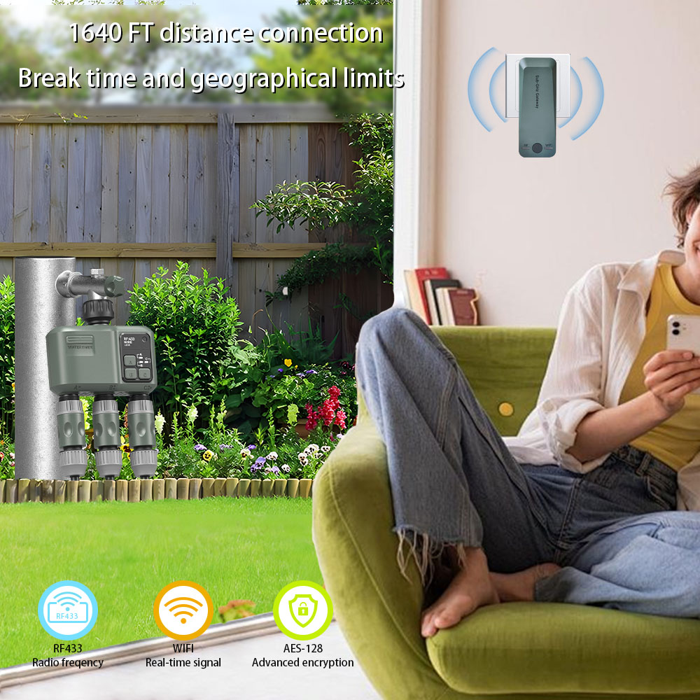 Tuya Wifi+RF433 3-outlet Water - Smart Garden Irrigation ulasan dan harga