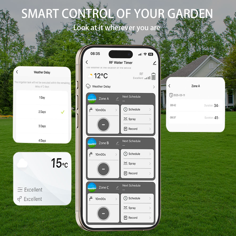 Tuya Wifi+RF433 3-outlet Water - Smart Garden Irrigation ulasan dan harga