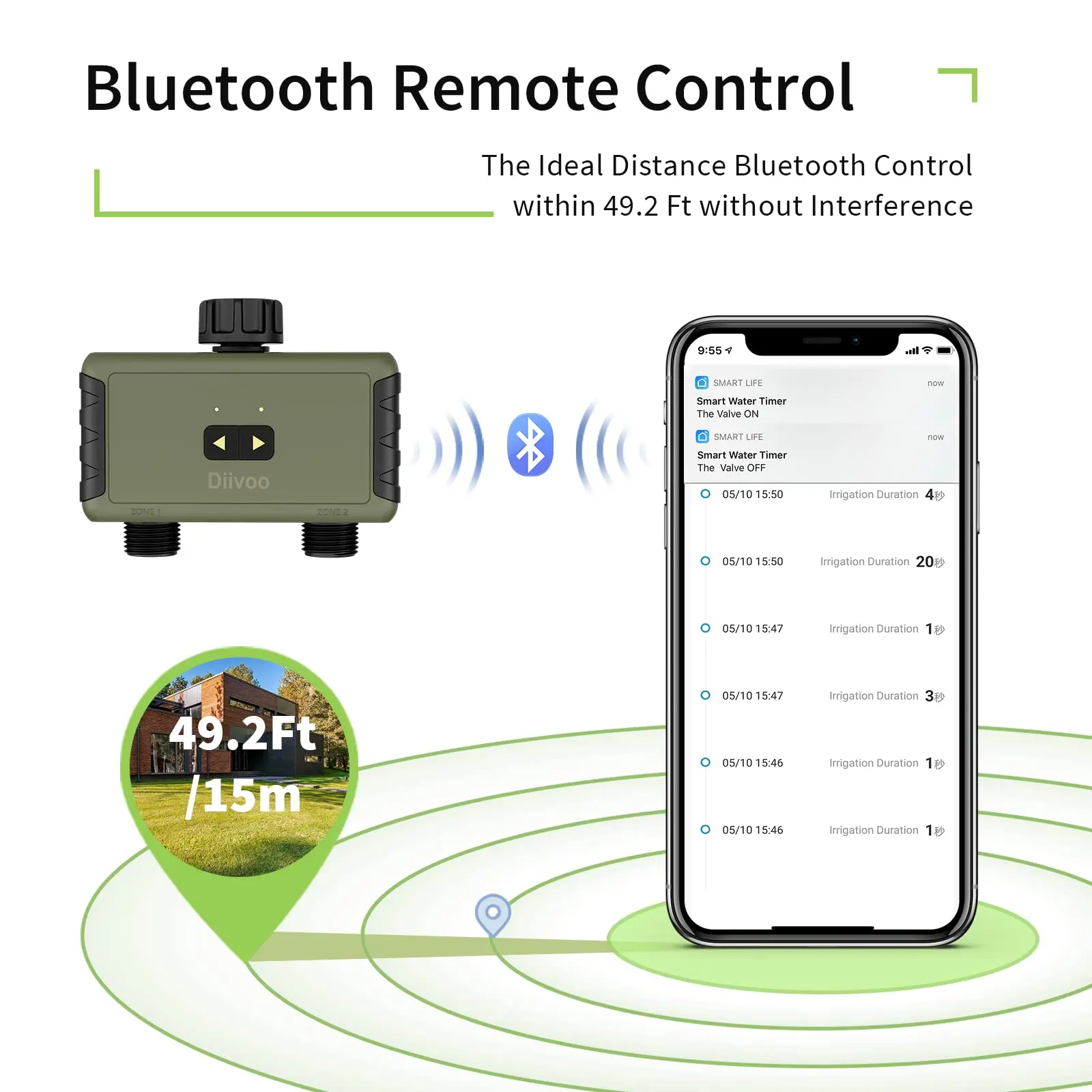 Diivoo Timed Sprinkler for Blu - Smart Garden Valve ulasan dan harga