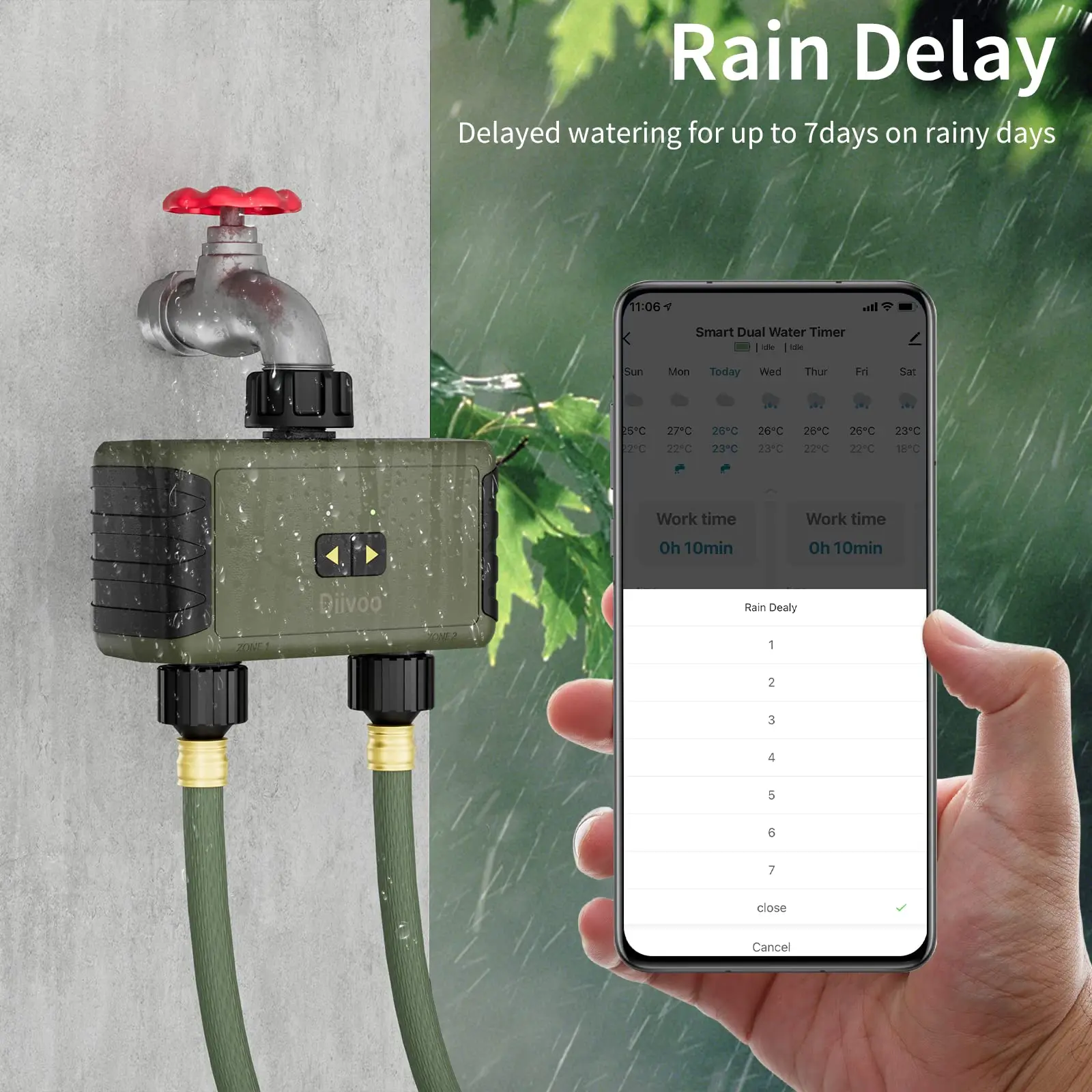 Diivoo Timed Sprinkler for Blu - Smart Garden Valve ulasan dan harga