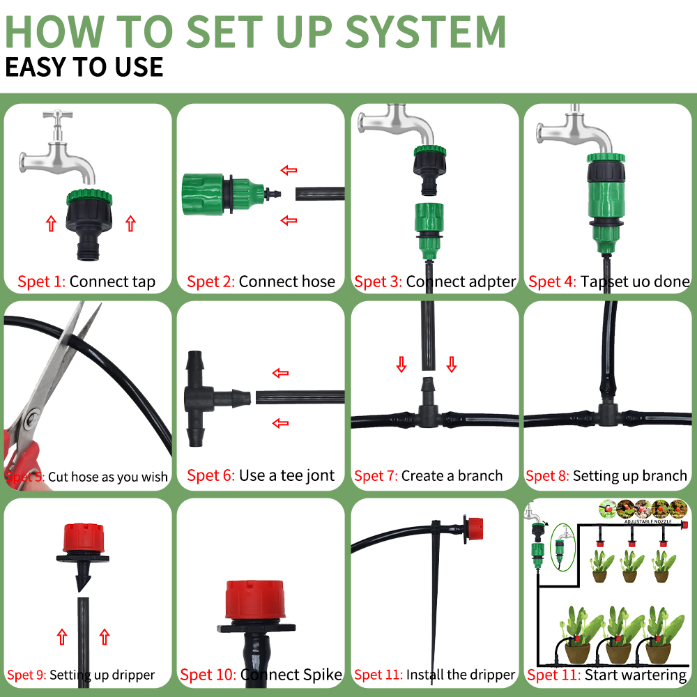 Micro Drip Irrigation System P - Smart Garden Auk ulasan dan harga